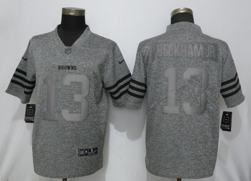 Men Cleveland Browns #13 Beckham jr Gray 2019 Nike Vapor Untouchable Stitched Gridiron Gray Limited NFL Jerseys->cleveland browns->NFL Jersey